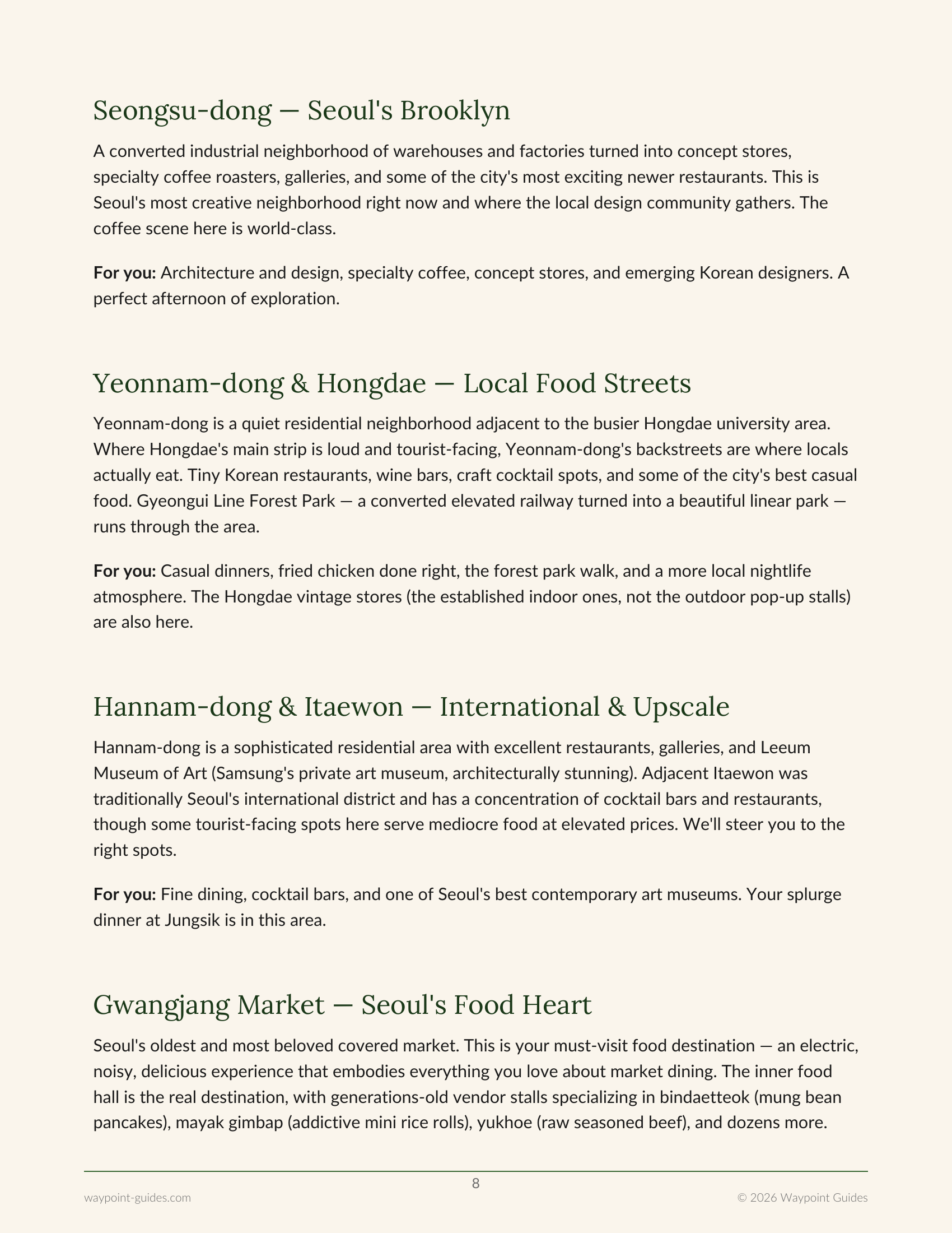 Seoul Guide page 2