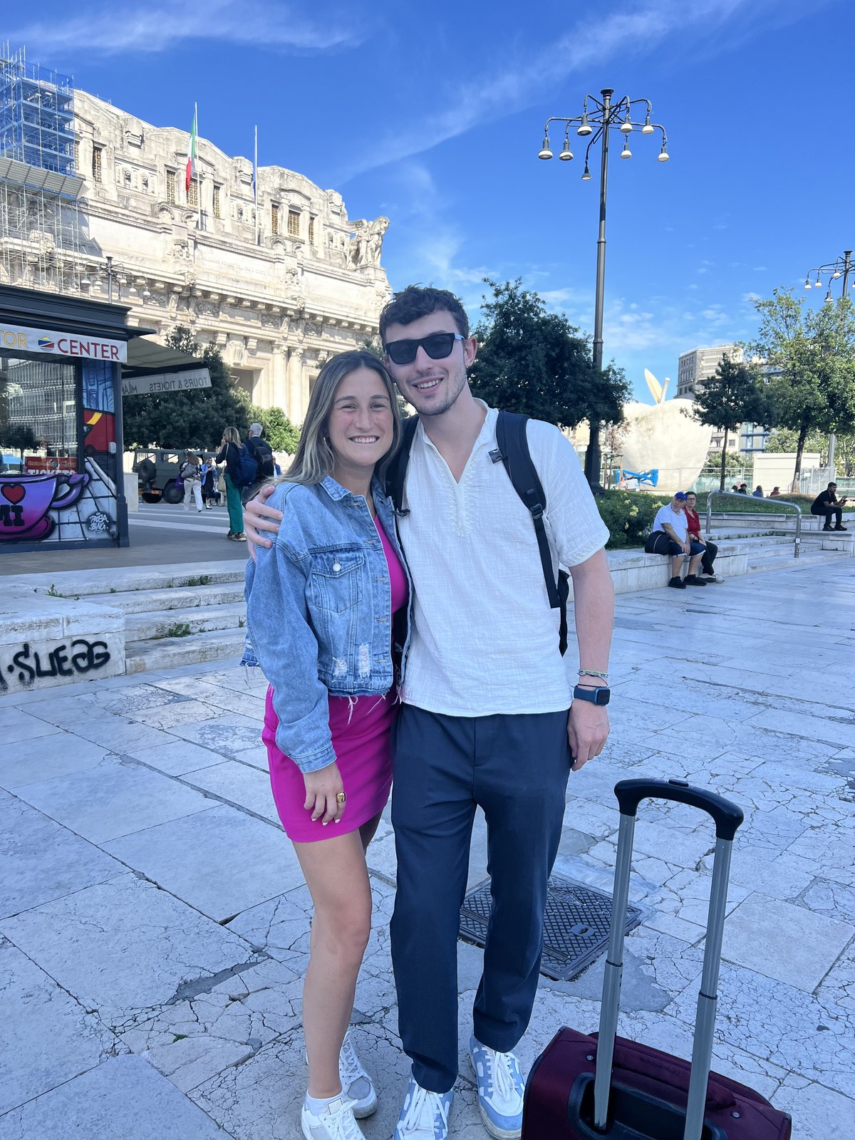 Running into a friend in Milan