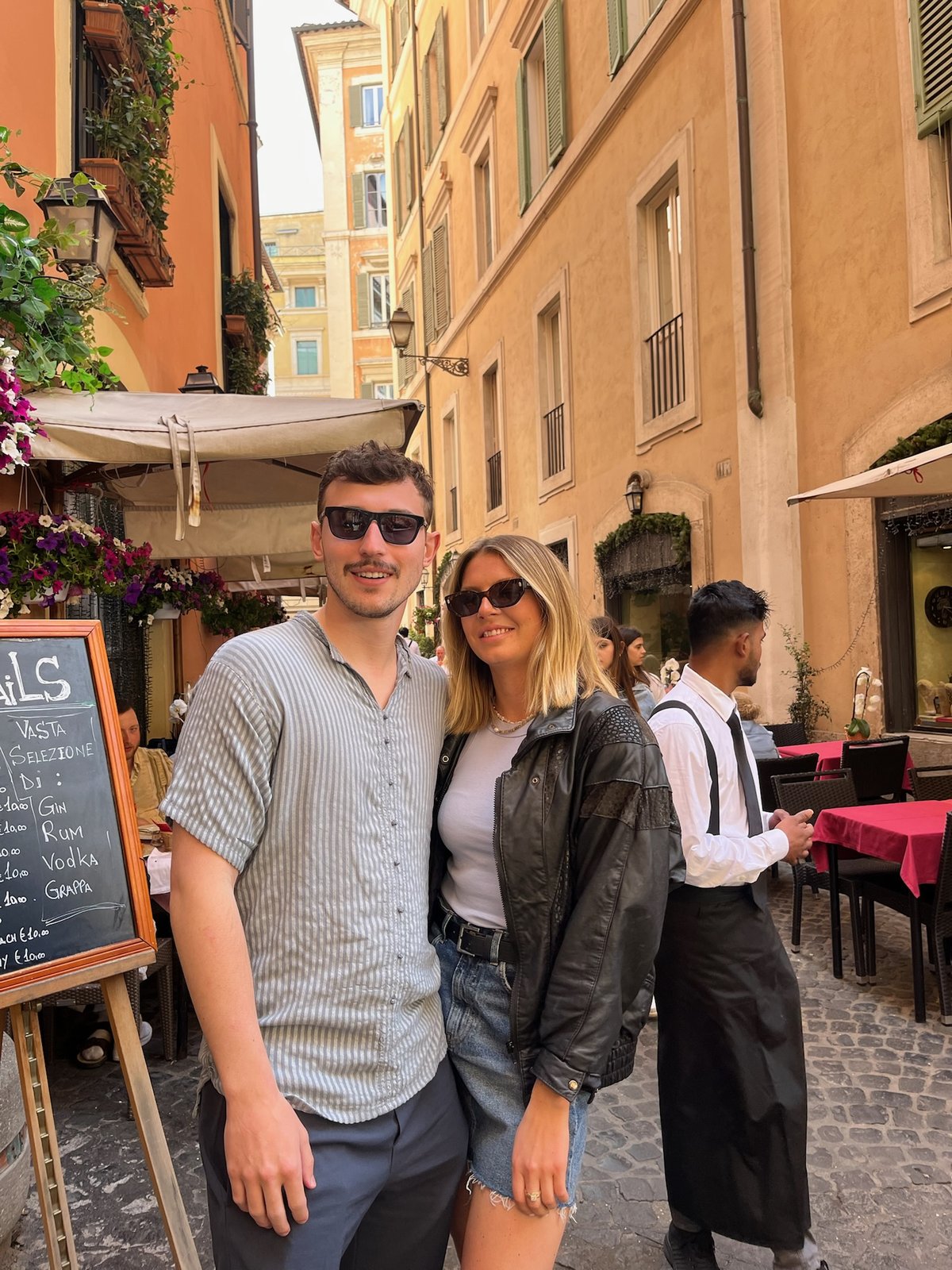 Connor and his fiancée in Rome